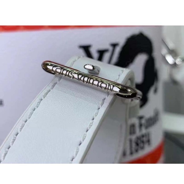 Louis Vuitton LV Unisex Paint Can Orange Coated Canvas Cowhide Leather