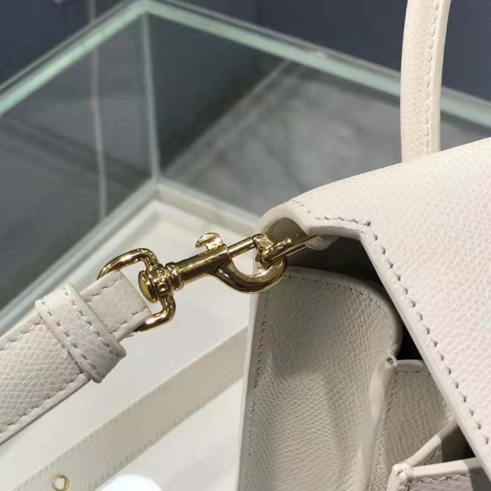 Dior Women Medium ST Honore Tote Latte Grained Calfskin-White