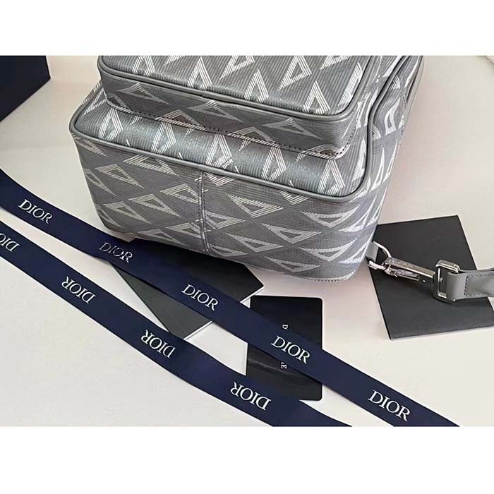 Dior Unisex CD Mini Rider Sling Bag Dior Gray CD Diamond Canvas