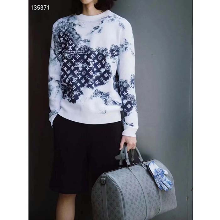 Louis Vuitton LV Unisex Keepall Bandoulière 50 Bag Anthracite Gray Monogram Shadow Calf Leather