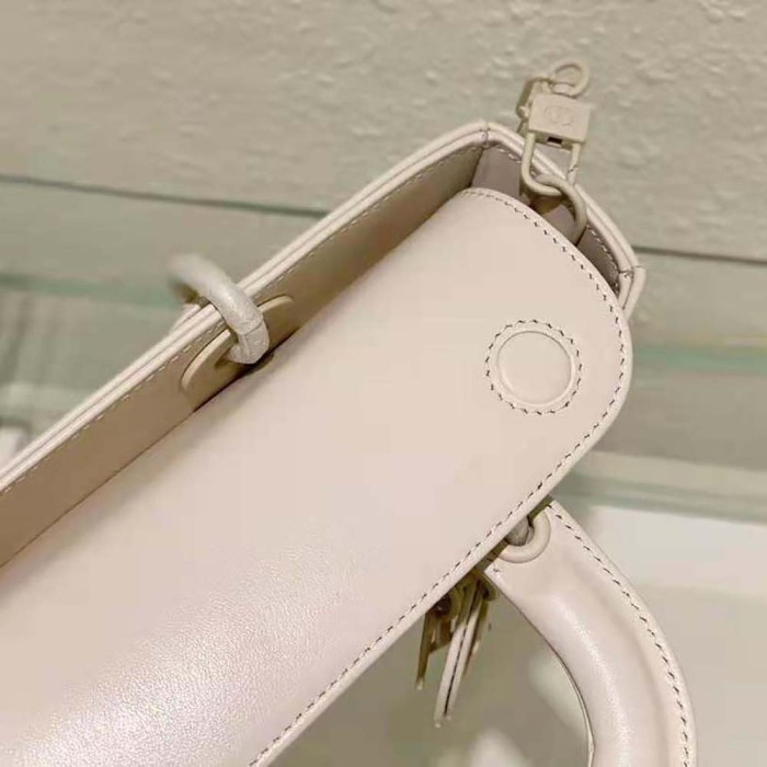 Dior Women Lady D-Joy Bag Latte Cannage Calfskin with Diamond Motif