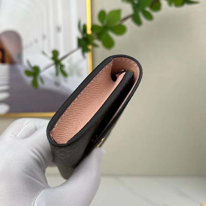 Louis Vuitton LV Unisex Rosalie Coin Purse Rose Ballerine Pink Monogram Coated Canvas Grained Cowhide Leather