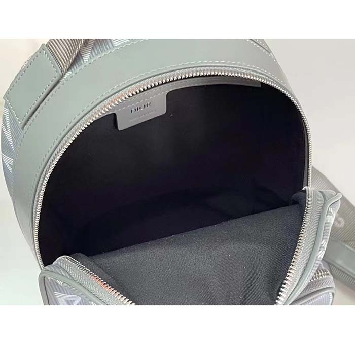 Dior Unisex CD Mini Rider Sling Bag Dior Gray CD Diamond Canvas