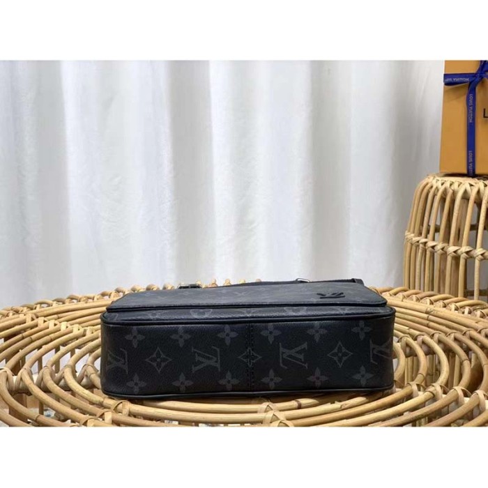 Louis Vuitton LV Men District PM Bag in Monogramme Eclipse Coated Canvas