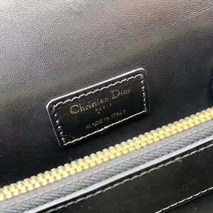 Dior Women Large ST Honore Tote Black Box Calfskin