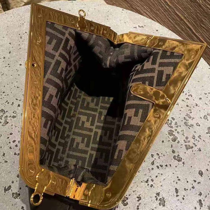 Fendi Women First Medium Nappa Leather Bag-Maroon