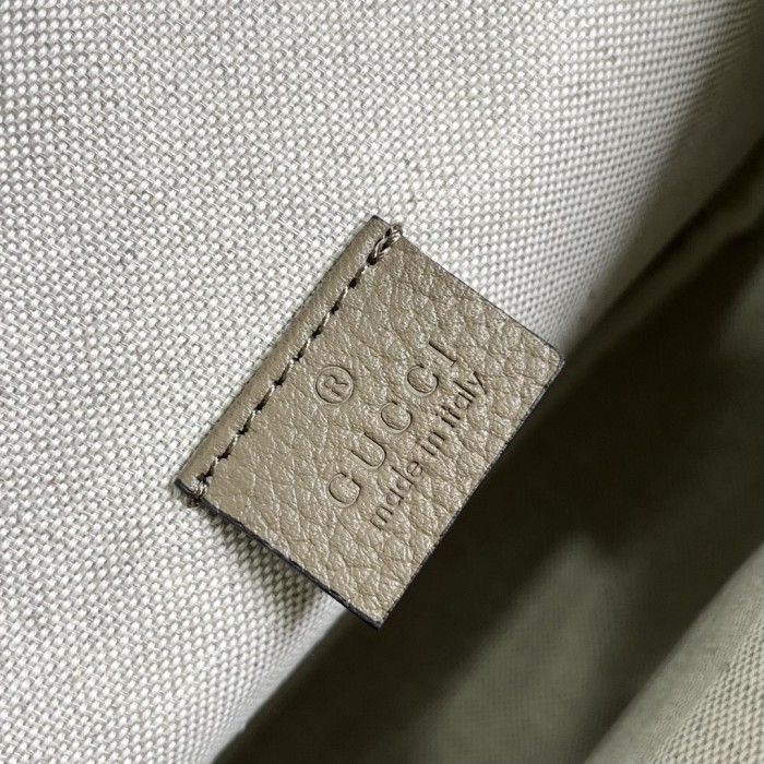 Gucci Unisex GG Jumbo GG Belt Bag Taupe Leather Zip Closure