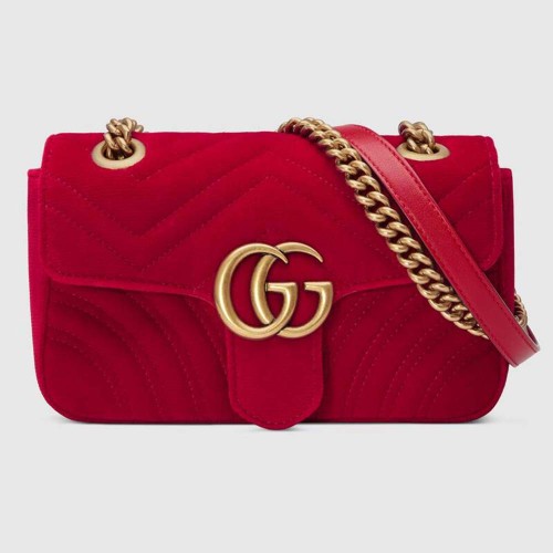 Gucci GG Women GG Marmont Velvet Mini Bag