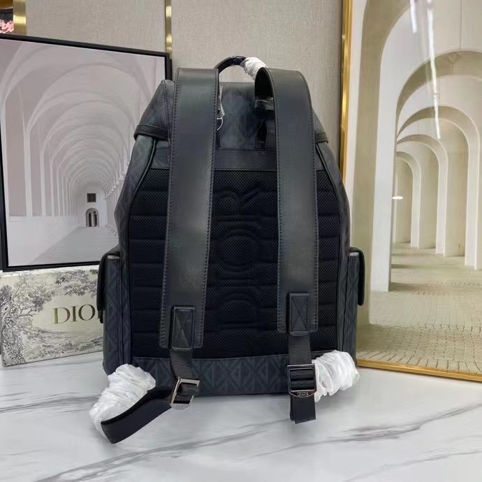 Dior Unisex CD Hit The Road Backpack Black CD Diamond Canvas
