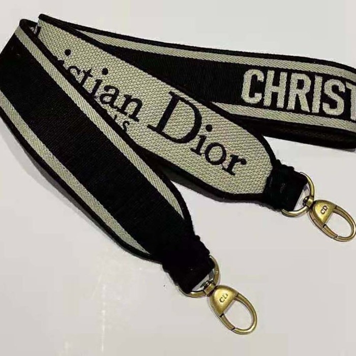 Dior Women Medium Lady Dior Bag Natural Wicker and Blue Dior Oblique Jacquard