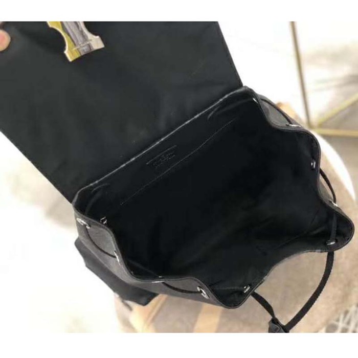 Louis Vuitton LV Unisex Outdoor Backpack Taiga Cowhide Leather-Black