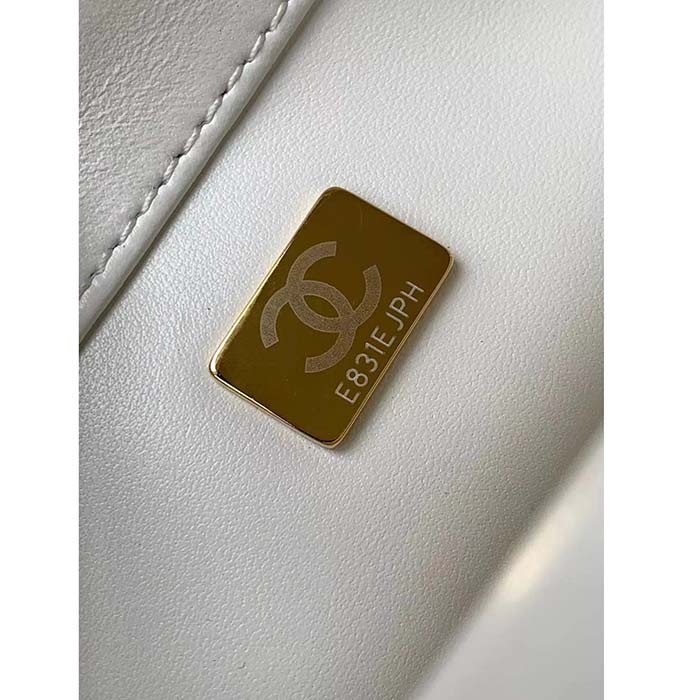 Chanel Women CC Small Flap Bag Sequins Gold-Tone Metal White Yellow Pink Blue