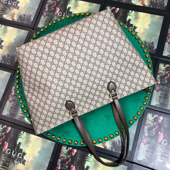 Gucci GG Women Ophidia GG Medium Tote-Brown