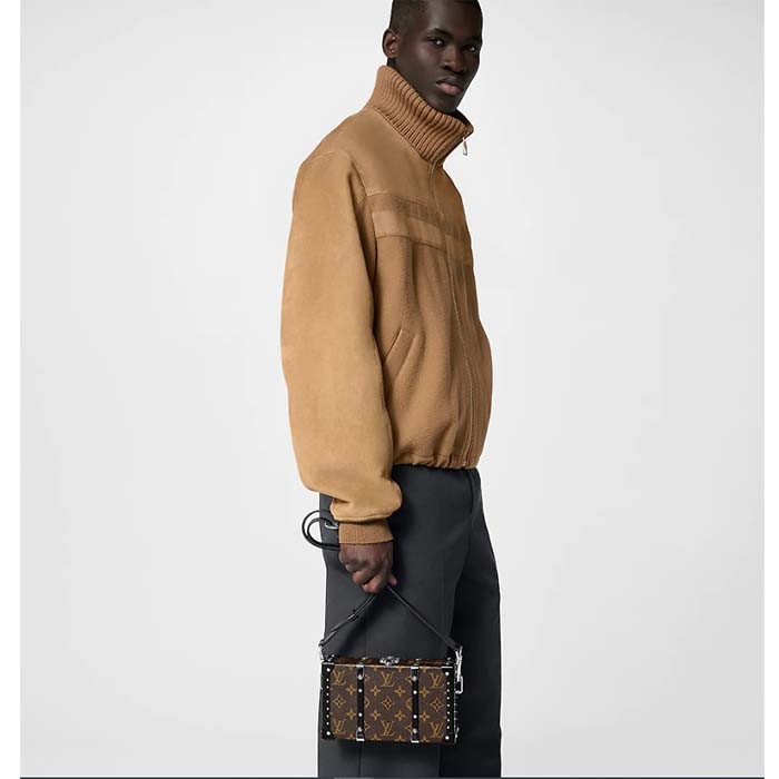 Louis Vuitton LV Unisex Neo Wallet Trunk Black Brown Monogram Coated Canvas