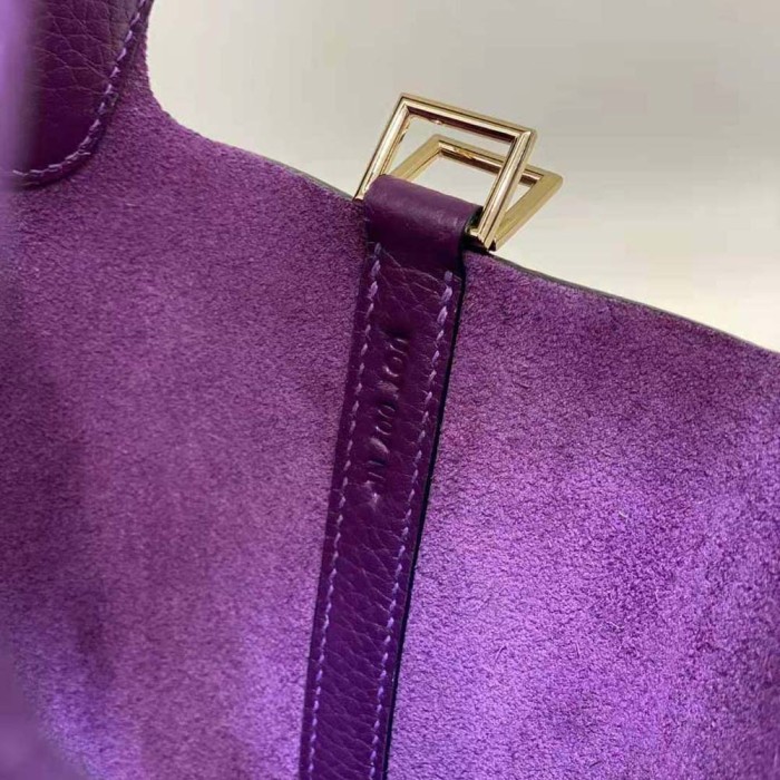 Hermes Women Picotin Lock 18cm in Cowhide leather-Purple