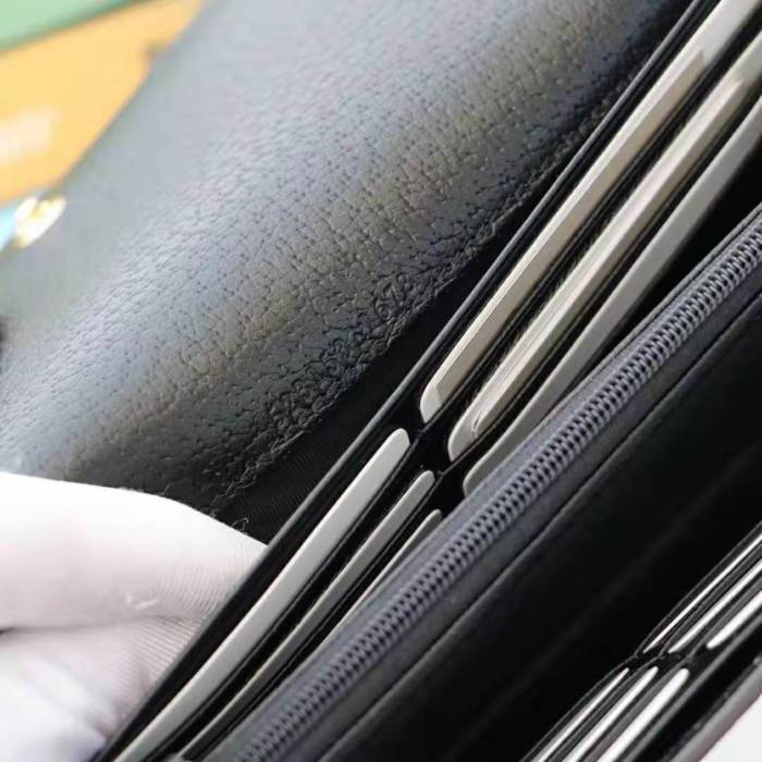 Gucci GG Unisex Ophidia Continental Wallet in Black Leather