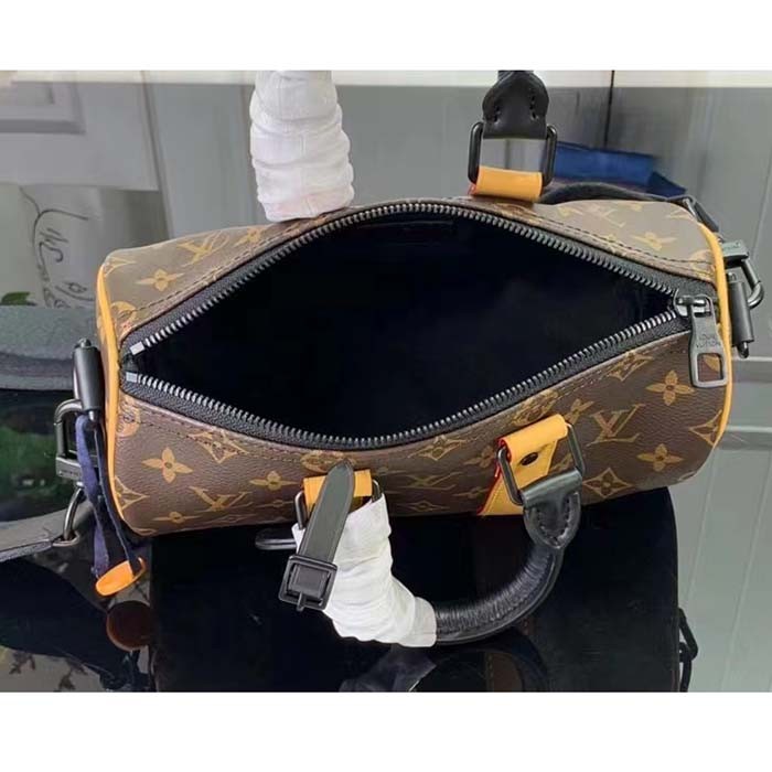 Louis Vuitton LV Unisex Keepall Bandoulière 25 Radiant Sun Monogram Macassar Coated Canvas