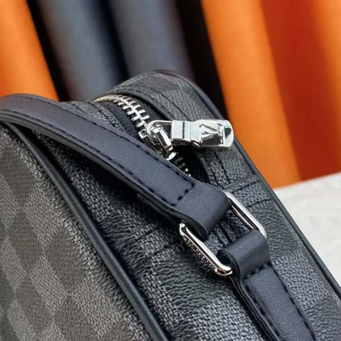 Louis Vuitton LV Unisex Renaissance Map Damier Graphite PM Danube Slim Bag