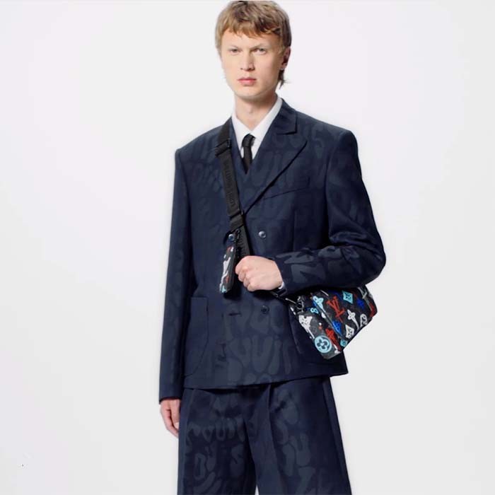 Louis Vuitton LV Unisex Trio Messenger Bag Graffiti Orange Monogram Coated Canvas