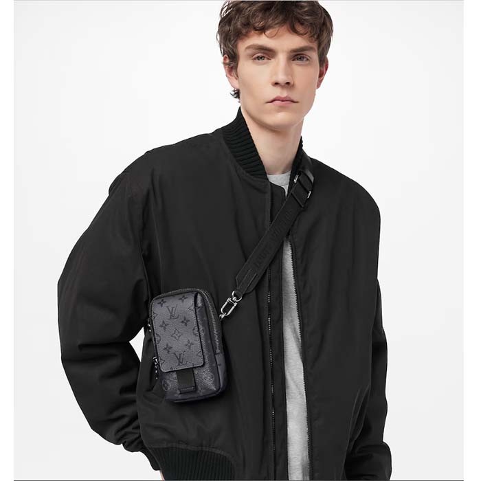 Louis Vuitton LV Unisex Double Phone Pouch NM Monogram Coated Canvas M81321