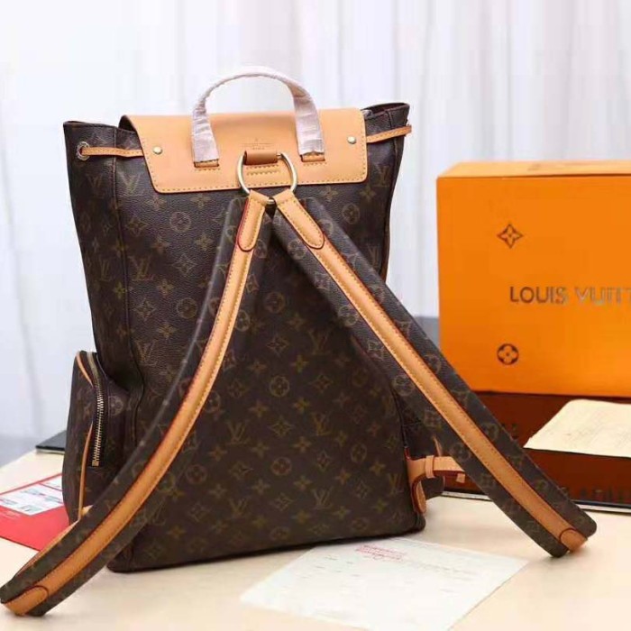 Louis Vuitton LV Men Backpack Trio in Monogram Canvas-Brown