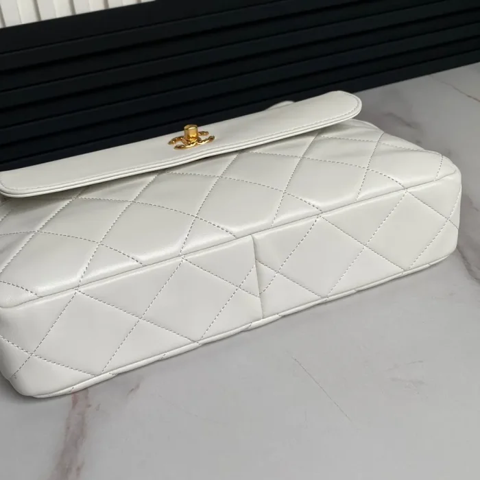 Chanel Women Small Tote Lambskin-Light Grey AS5036