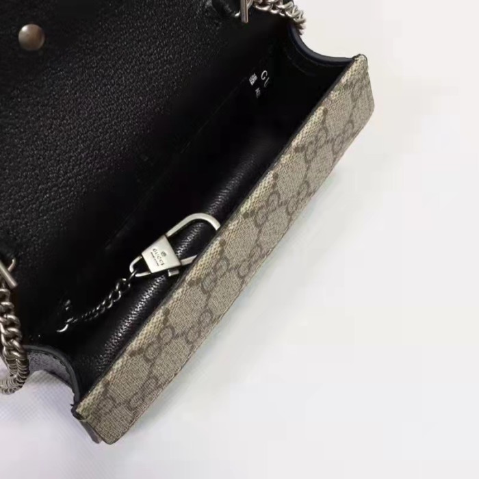 Gucci Women Dionysus Super Mini Bag Beige GG Supreme Canvas Centum Print