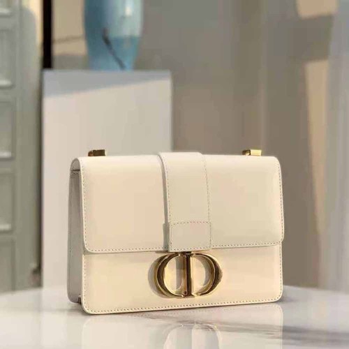 Dior Women 30 Montaigne Bag Des Vents Box Calfskin-White