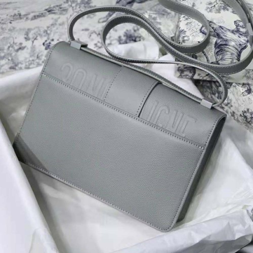Dior Women 30 Montaigne Bag Ultramatte Grained Calfskin-Silver