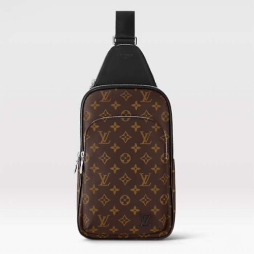 Louis Vuitton LV Unisex Avenue Sling Bag NM Monogram Macassar Coated Canvas M46327