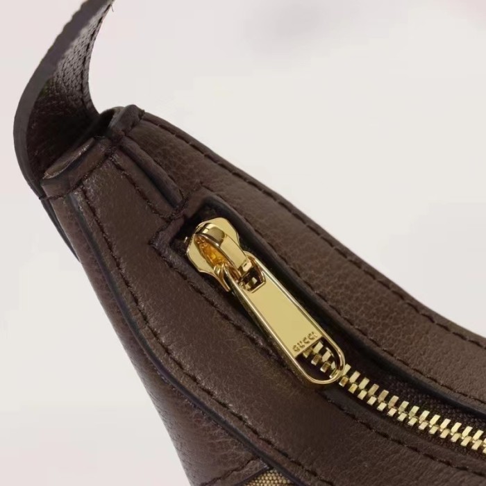 Gucci Unisex Ophidia Jumbo GG Mini Bag Camel Ebony Canvas Double G