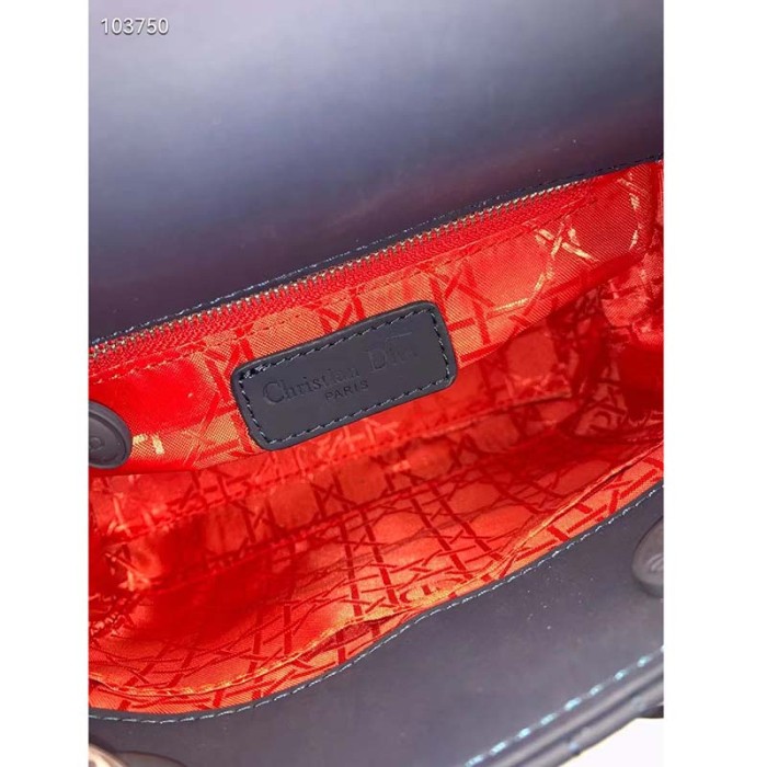 Dior Women Small Lady Dior My Abcdior Bag Denim Blue Cannage Lambskin