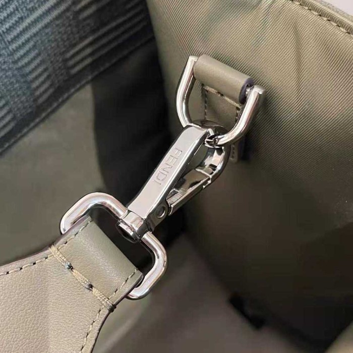 Fendi Women Sunshine Medium FF Fabric Shopper-Green