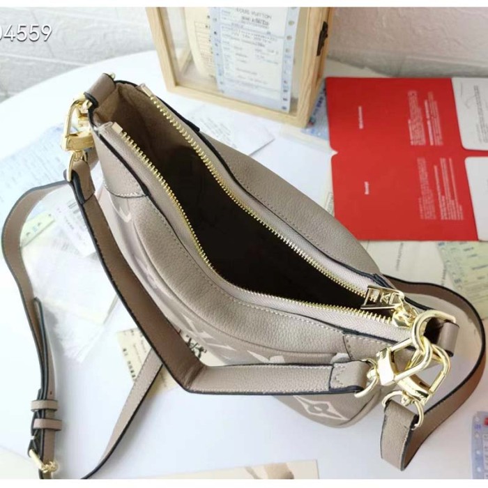 Louis Vuitton LV Women Bagatelle Mini Hobo Handbag Monogram Empreinte Embossed Grained Cowhide