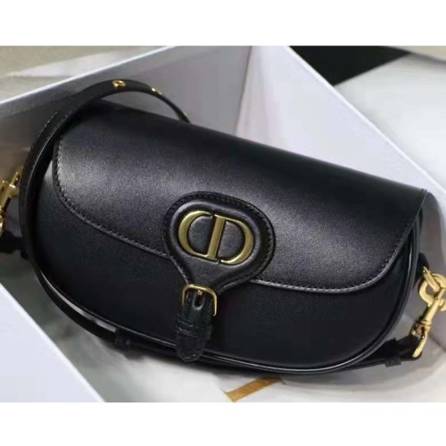 Dior Women CD Dior Bobby East-West Bag Black Box Calfskin