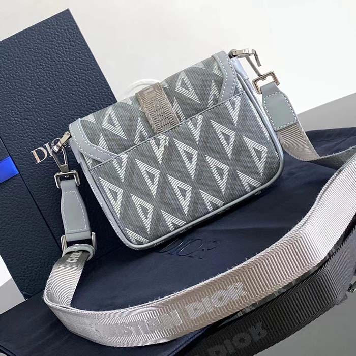 Dior Unisex Mini Hit The Road Bag Gray CD Diamond Canvas