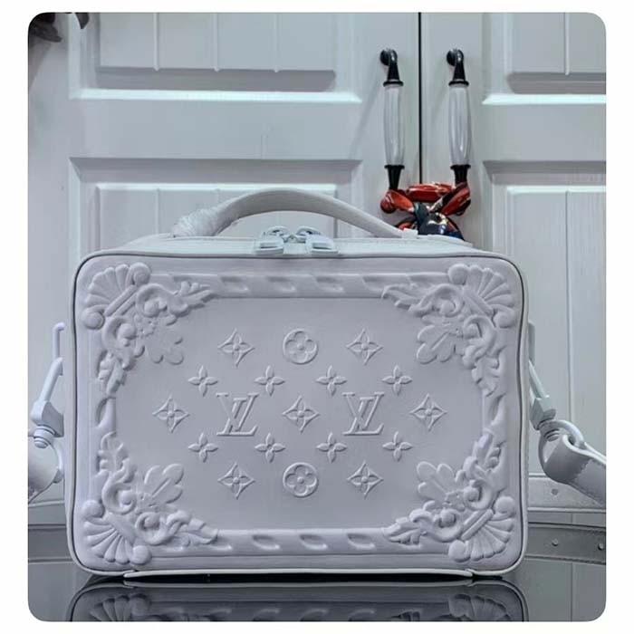 Louis Vuitton LV Unisex Handle Soft Trunk Optic White Calf Leather