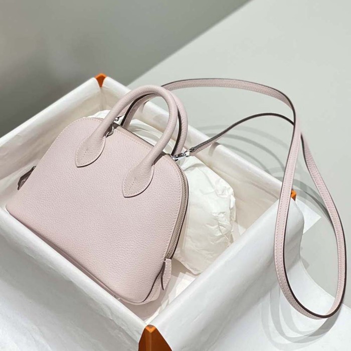 Hermes Unisex Bolide 1923 Bag in Epsom Calfskin-Pink