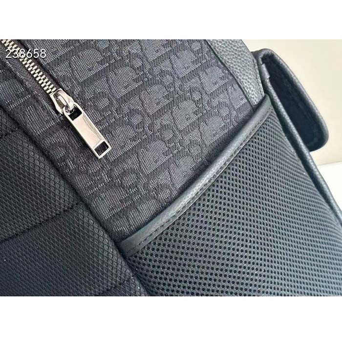 Dior Unisex CD Dior 8 Backpack Black Dior Oblique Jacquard