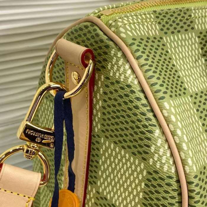 Louis Vuitton LV Unisex Keepall Bandoulière 35 Green Damier Golf Coated Canvas N40671