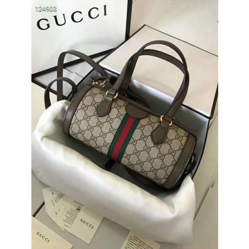 Gucci GG Unisex Ophidia GG Small Boston Bag Supreme Canvas