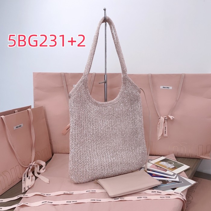5BG231MiuMiu new sequined mesh IVY handbag