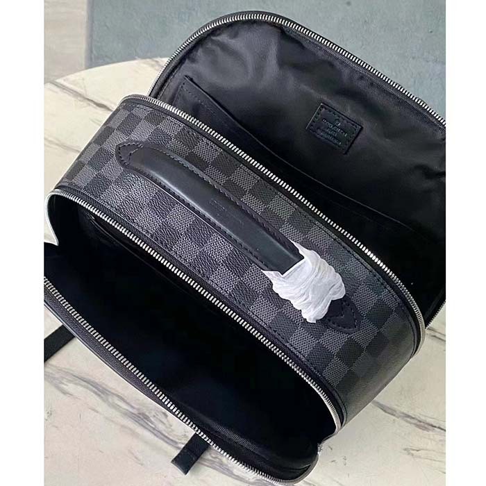 Louis Vuitton LV Unisex Avenue Backpack Damier Graphite Coated Canvas Cowhide-Leather