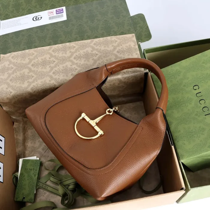 Gucci Women Softbit Medium Top Handle Bag-Brown ‎837467