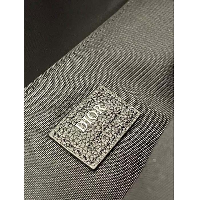 Dior Unisex CD Kid's Rider Sling Bag Beige Blue Dior Oblique Jacquard