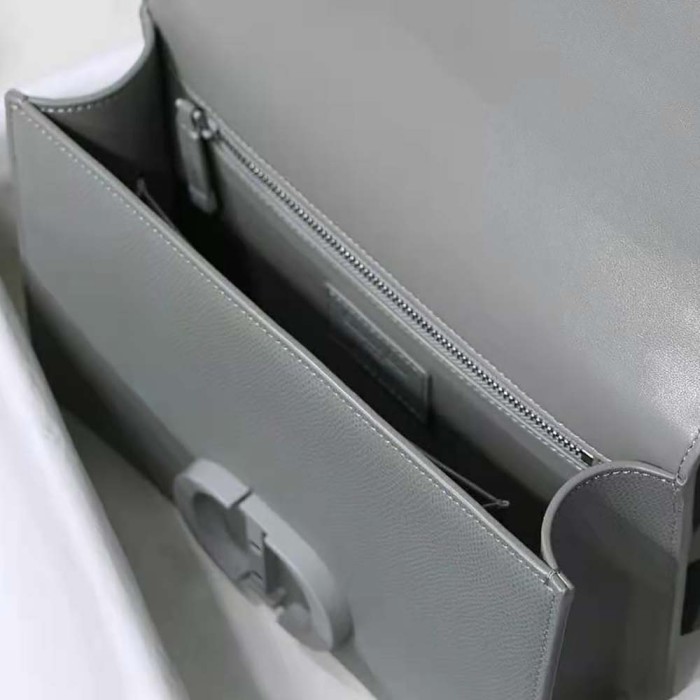 Dior Women 30 Montaigne Bag Ultramatte Grained Calfskin-Silver