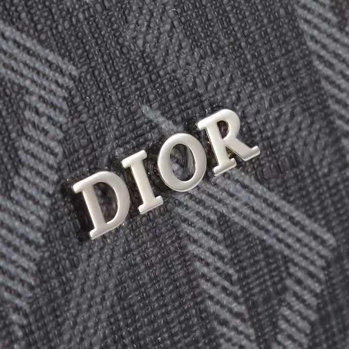 Dior Unisex CD Messenger Pouch Black CD Diamond Canvas