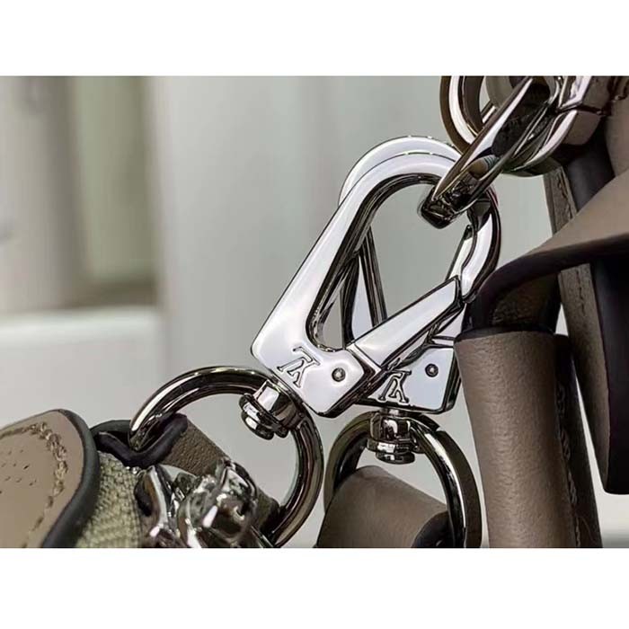 Louis Vuitton LV Women Bella Bucket Bag Gray Mahina Perforated Calfskin Leather