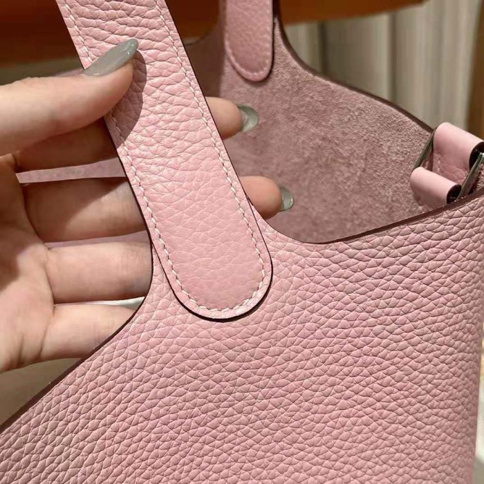 Hermes Women Picotin Lock 22cm in Cowhide leather-Pink