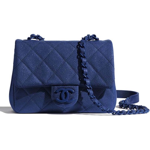 Chanel Women Flap Bag in Grained Calfskin Leather